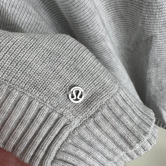 Lululemon Cashmere Tencel Divinity Scarf Poncho Ribbed Knit Cardigan Sweater - Picture 10 of 16